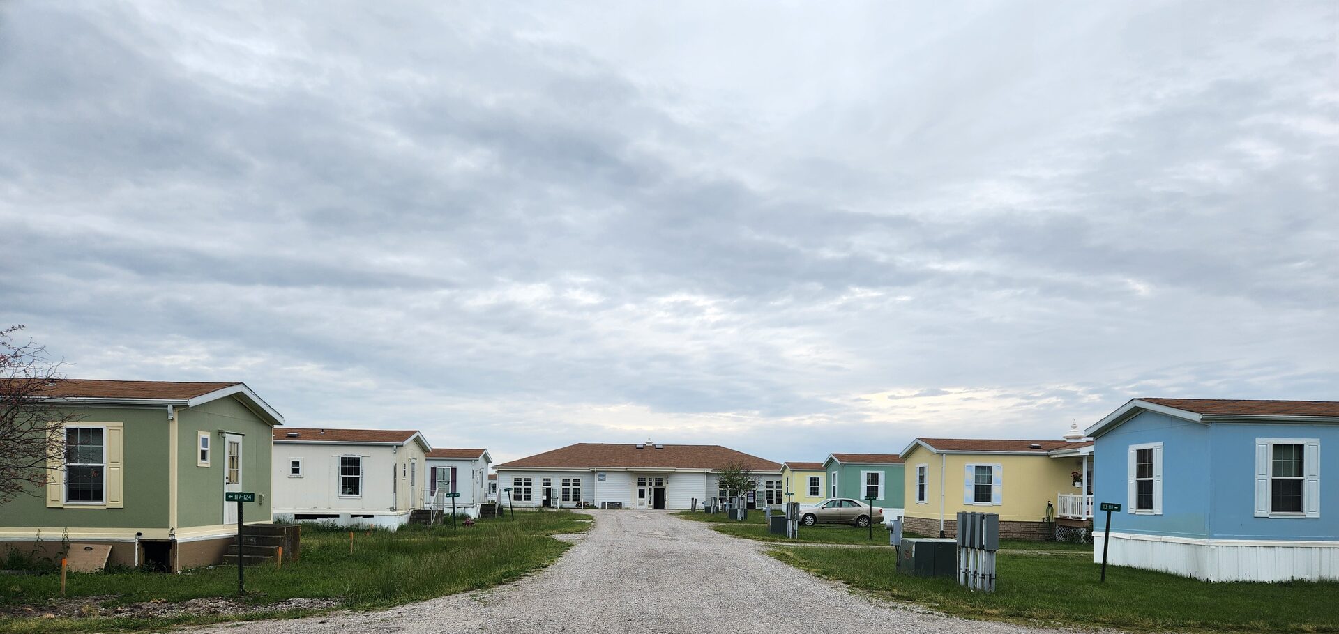 Residential street in the Vedic Village community
