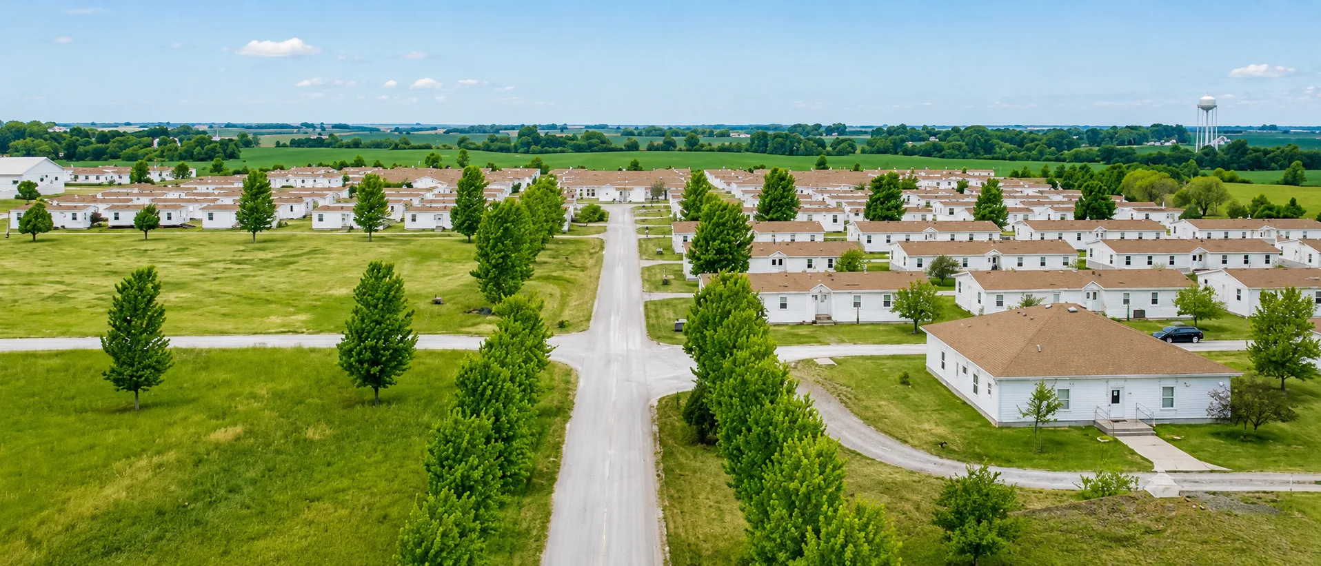 Aerial view of Vedic Village community